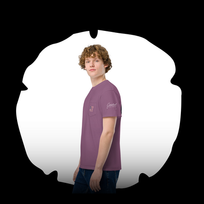 Unisex dyed pocket t-shirt
