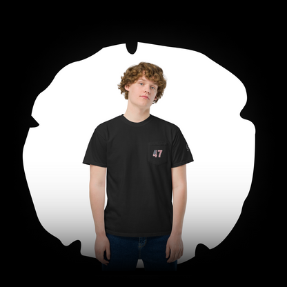 Unisex dyed pocket t-shirt