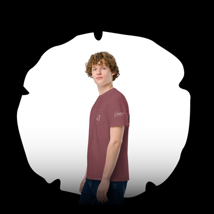 Unisex dyed pocket t-shirt