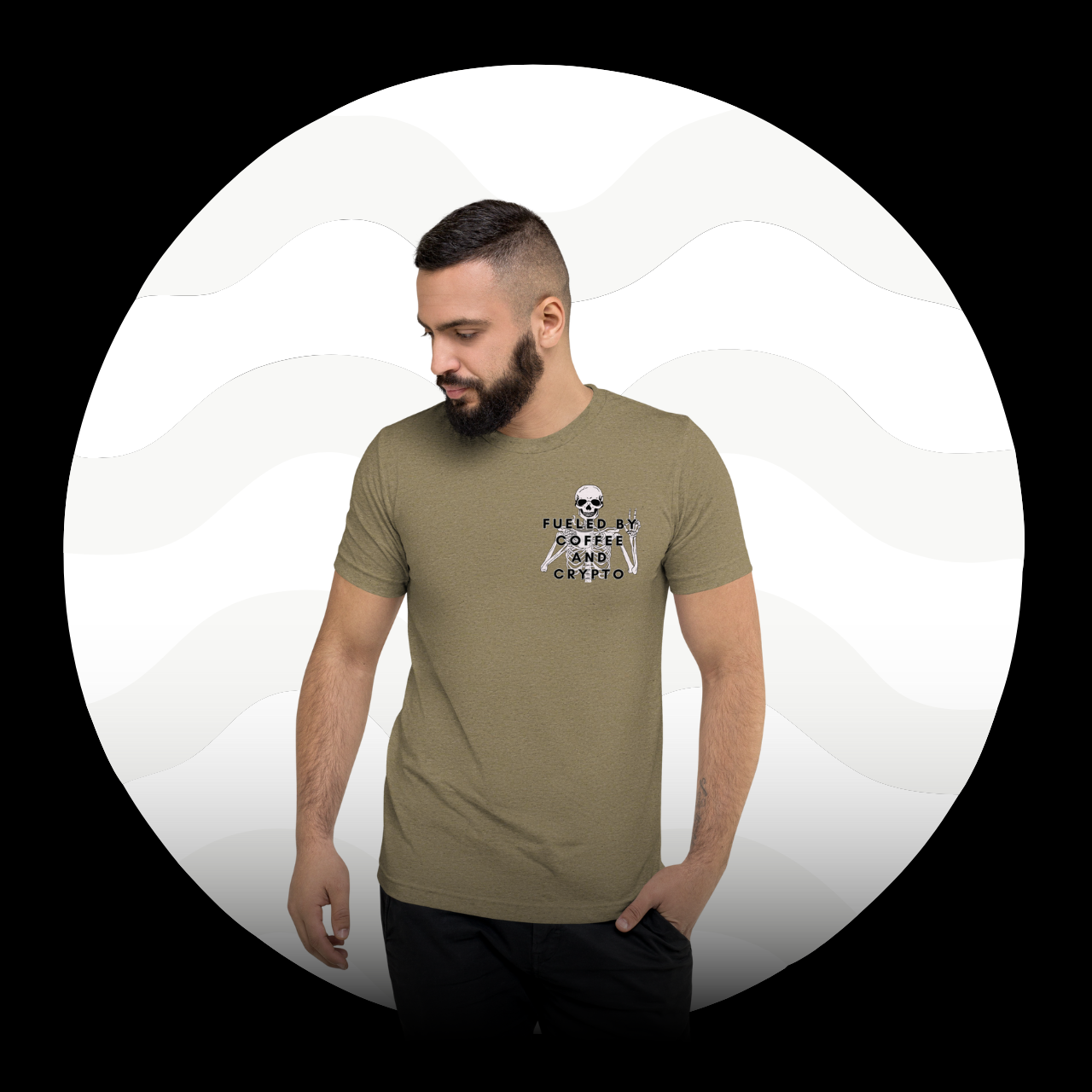 Fueled By Coffee and Crypto t-shirt